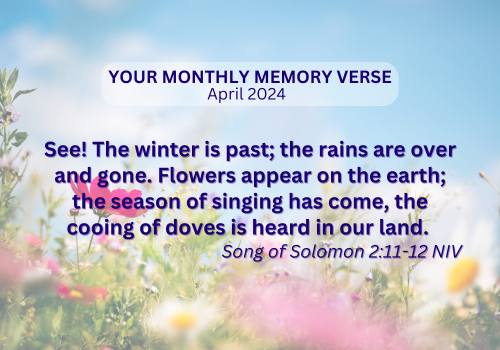April 2024 memory verse