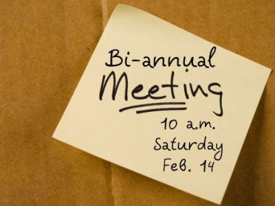Bi-Annual business meeting Feb. 14 at 10&nbsp;a.m.