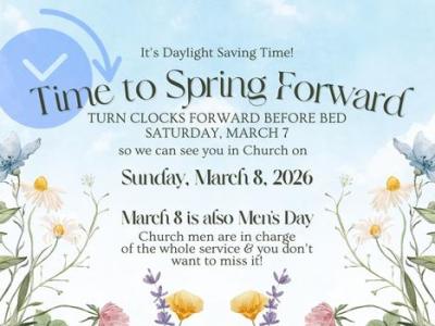 Daylight Saving Time begins March&nbsp;8!