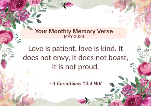 May 2026 Monthly Memory verse