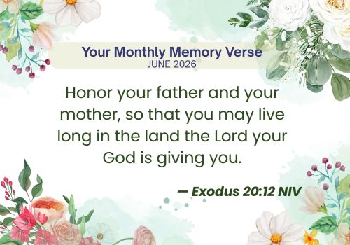Memory Verse, June 2026