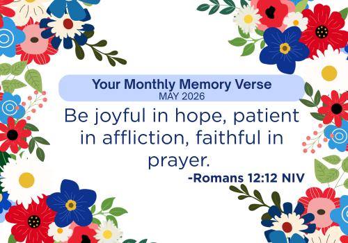 memory verse - July